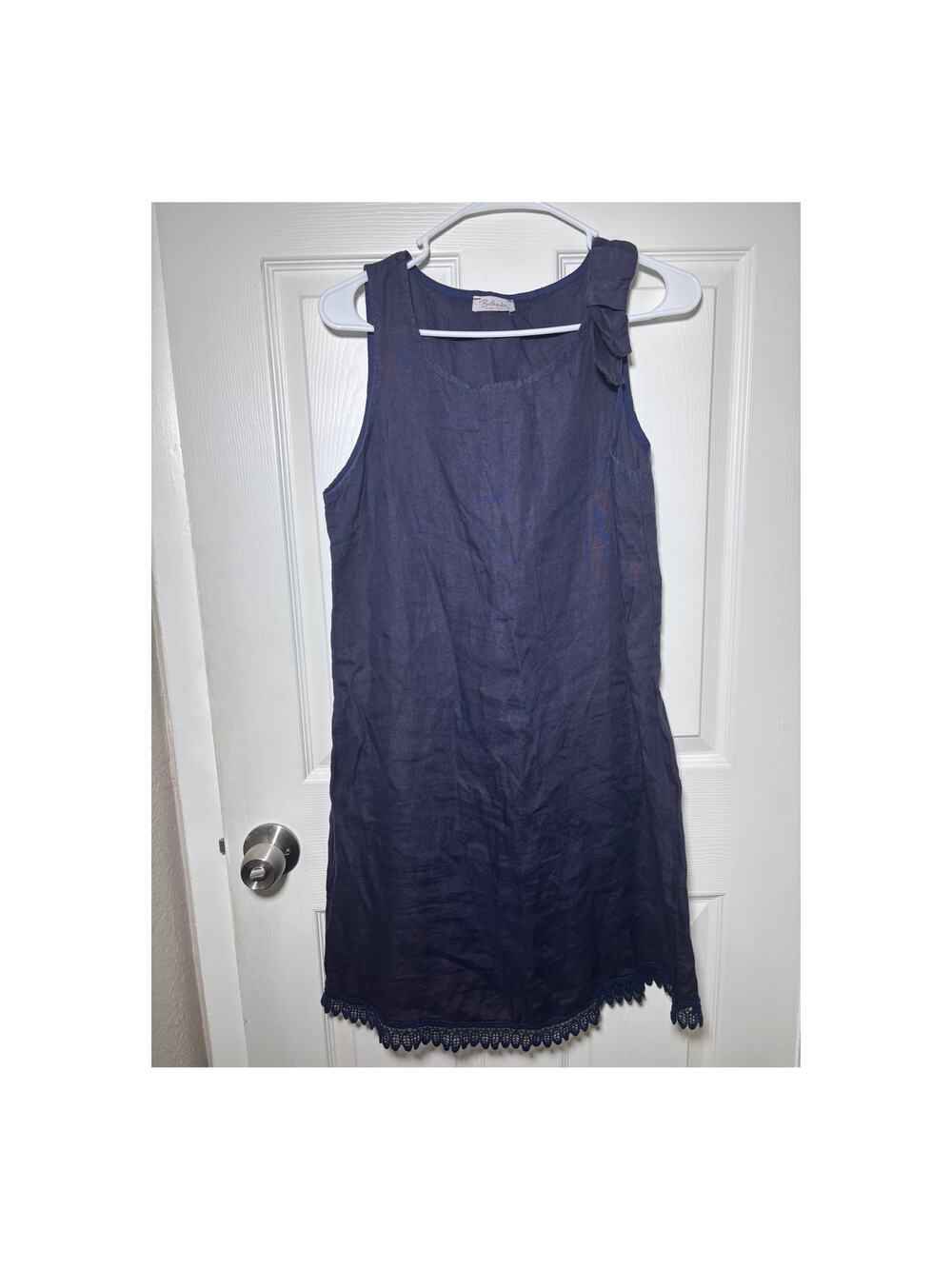 Bellambra Italy 100% Linen Dress Womens Blue Minimal Italy Lightweight sz S